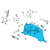 OEM Chevrolet Traverse Quarter Trim Panel Diagram - 23483040