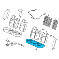 OEM Honda Clarity Pad Complete, Rear Cushion Diagram - 82137-TRV-A01