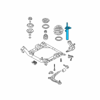 OEM BMW 325i Front Driver Left Suspension Strut Diagram - 31-31-6-759-647