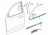 OEM 2020 GMC Sierra 2500 HD Belt Molding Diagram - 84832776