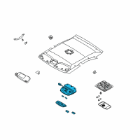 OEM 2003 Kia Optima Lamp Assembly-OVERHEADEAD Console Diagram - 928203D500BT