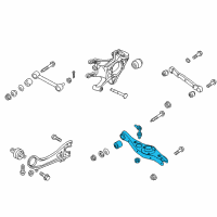 OEM Hyundai Santa Fe XL Arm Assembly-Rear Suspension Rear, LH Diagram - 55210-2W050