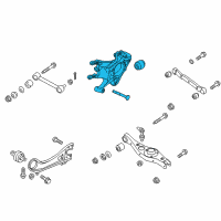 OEM Hyundai Santa Fe XL Carrier Assembly-Rear Axle, LH Diagram - 52710-2W500