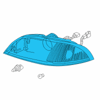 OEM 2007 Mercury Monterey Composite Headlamp Diagram - 7F2Z-13008-B