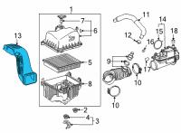 OEM 2022 Lexus NX350 INLET ASSY, AIR CLEA Diagram - 17750-25090