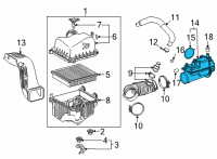 OEM Lexus ELBOW SUB-ASSY, COMP Diagram - 17203-25021