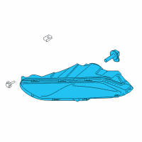 OEM 2019 Ford Fusion Fog Lamp Assembly Diagram - HS7Z-15201-A