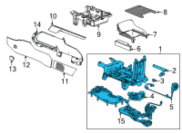 OEM 2021 GMC Yukon Console Base Diagram - 85121786