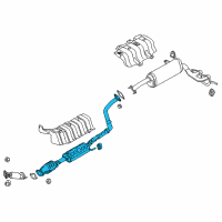 OEM 2016 Hyundai Veloster Center Muffler Assembly Diagram - 28600-2V460