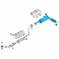 OEM 2016 Hyundai Veloster MUFFLER ASSY-REAR Diagram - 28710-2V660