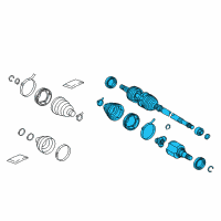 OEM Toyota Prius V Axle Assembly Diagram - 43410-12B30