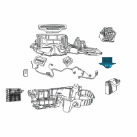 OEM 2002 Dodge Dakota Motor-Blower With Wheel Diagram - 4885669AC