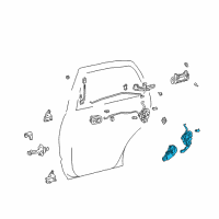 OEM 2000 Toyota 4Runner Lock Assembly Diagram - 69330-35140