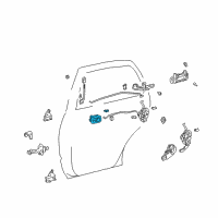 OEM 1996 Toyota Tercel Handle, Inside Diagram - 69205-10070-B1