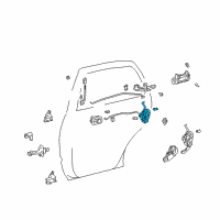 OEM 1998 Toyota 4Runner Rear Door Lock Assembly, Right Diagram - 69330-35150