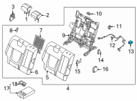 OEM Hyundai Tucson UNIT ASSY-RR HEATER, RH Diagram - 89B05-CW040