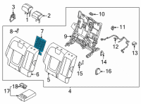 OEM Hyundai Tucson HEATER-REAR SEAT BACK, LH Diagram - 89370-CW000