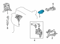 OEM 2019 Toyota Corolla Rear Mount Bracket Diagram - 12364-24010