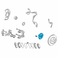 OEM Honda Accord Hub Assembly, Front Diagram - 44600-TA0-A00