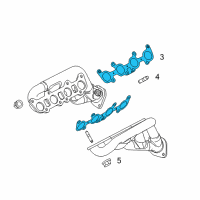OEM 2022 Ford Mustang Manifold With Converter Gasket Diagram - FR3Z-9448-A