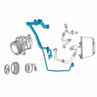 OEM 2014 Jeep Compass Line-A/C Suction And Liquid Diagram - 5058896AF