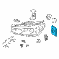 OEM BMW 740i xDrive Front Light Electronics Control Unit Diagram - 63-11-7-463-516