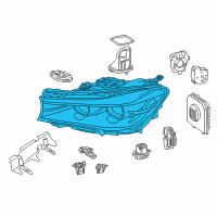 OEM 2019 BMW 750i xDrive High Left Led Headlight Diagram - 63-11-7-408-705