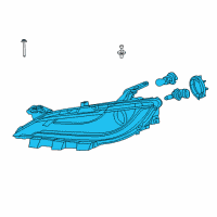 OEM 2017 Chrysler 200 Headlamp Left Diagram - 68284784AA