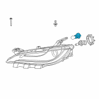 OEM Chrysler 200 Socket-Turn Signal Bulb Diagram - 68250490AB