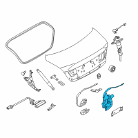 OEM 2016 Infiniti Q70 Trunk Lid Closure Assembly Diagram - 84622-1PM2B