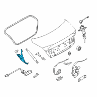 OEM Infiniti M56 Hinge Assembly - Trunk Lid, LH Diagram - 84401-1MA0A