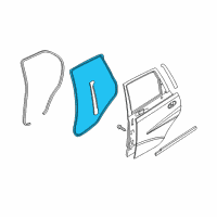 OEM Pontiac G3 Weatherstrip, Rear Side Door Diagram - 96541714