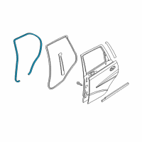 OEM 2005 Chevrolet Aveo Weatherstrip, Rear Side Door Opening Trim Diagram - 96541730