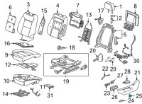 OEM 2021 Chevrolet Suburban Seat Switch Knob Diagram - 84497559