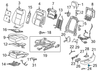 OEM 2021 Cadillac Escalade Seat Switch Knob Diagram - 84586511