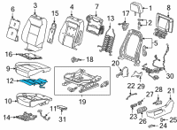 OEM Chevrolet Suburban Seat Cushion Heater Diagram - 84881837