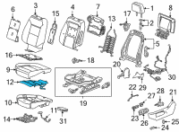OEM 2022 Cadillac Escalade ESV Seat Cushion Heater Diagram - 84881837