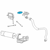 OEM 2003 Ford Excursion EGR Valve Gasket Diagram - F6TZ-9D476-DA