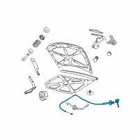 OEM 2005 Pontiac GTO Cable Asm-Hood Primary Latch Release *Anthracite Diagram - 92111264
