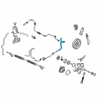 OEM 2014 Honda Pilot Hose, Return Diagram - 53734-SZA-A02