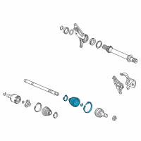 OEM Honda Passport Boot Set, Outboard Diagram - 44018-T2B-305