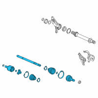 OEM Acura Driveshaft Assembly, Passenger Side Diagram - 44305-TZ5-A31