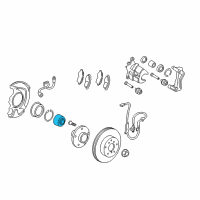 OEM Lexus ES350 Front Axle Hub Bearing Diagram - 90080-36193