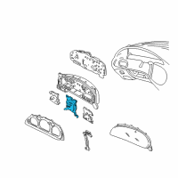 OEM Mercury Sable Instrument Cluster Diagram - 3F1Z17255EA