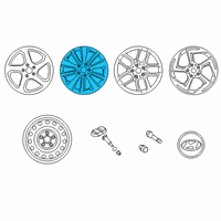 OEM Hyundai Veloster Aluminium Wheel Assembly Diagram - 52910-J3150