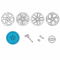 OEM 2017 Hyundai Veloster Wheel Cap Assembly Diagram - 52910-2T300