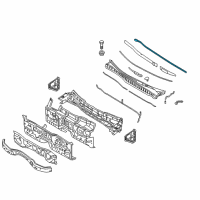 OEM 2014 Hyundai Equus Weatherstrip Assembly-Hood Diagram - 86430-3N000