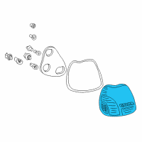 OEM Toyota Echo Lens & Housing Diagram - 81551-52090