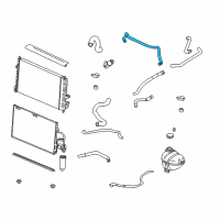 OEM 2000 Saturn LS2 Coolant Hose Diagram - 90571416