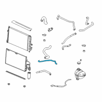 OEM 2002 Saturn LW300 Radiator Surge Tank Air Bleed And Overflow Hose Diagram - 9128046